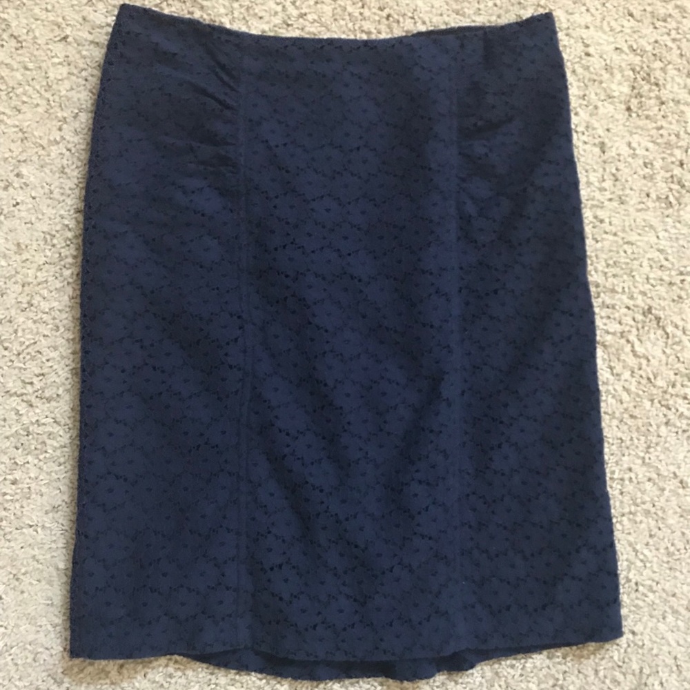 Nanette Lepore Navy blue lace Skirt